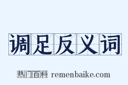 调足反义词是什么意思的图片